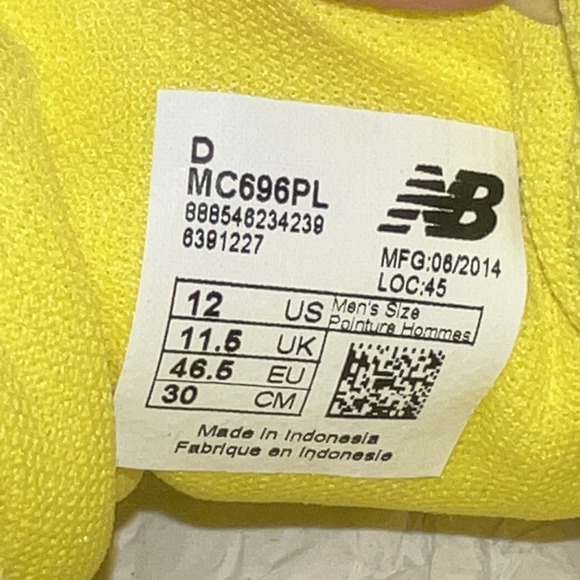 New Balance 696 x Polo Ralph Lauren Sneakers Men's Sz 12 Yellow Tennis Shoes - Picture 8 of 8